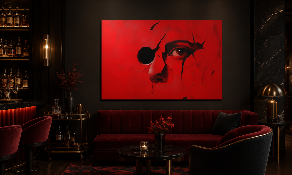 Room mockup with wall art