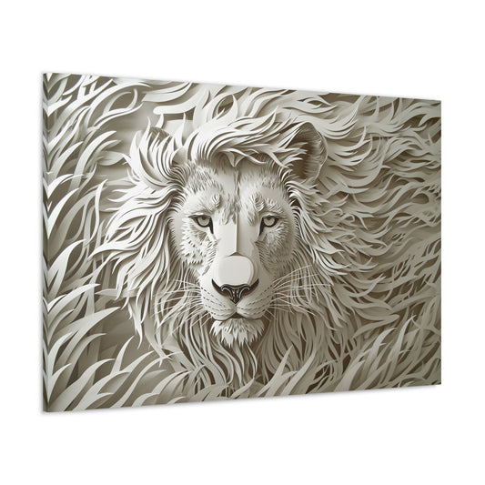 Celebrate the majestic beauty of the lion with 'Cut to the King,' a stunning piece from our Wildlife Whims collection. This paper cutout inspired artwork captures the regal essence of the king of the jungle, with exquisite details and vibrant colors, adding a touch of the wild to your space.